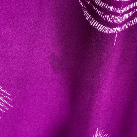 Alfani Purple White Patterned Faux Wrap Split Neck Sleeveless Blouse Size M - Picture 4 of 6